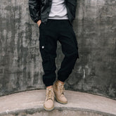 Voguable 2022 Hip Hop Casual Pockets Cotton Track Pants Male Harajuku Fashion Trousers Ribbons Harem Joggers Men Cargo Pants Streetwear voguable