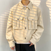 Jackets Men Design Pockets Personal Gentle Hipsters Retro Japanese High Street Chic Outwear Clothing Chaqueta Handsome Cool Kpop voguable