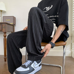 Summer New Casual Pants Men Loose Large Size High Elastic Floor Dragging Pants Male Fashion Street Y2k Trousers M-5x voguable