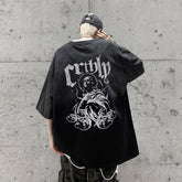 Vintage Graphic Washed Men's Tshirt Oversize Streetwear Short Sleeve T-shirt Fashion Casual Male Loose Clothing voguable