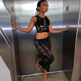 Two Piece Matching Sets Women Fashion Crop Tank Tops Long Skirts Outfit Summer Clothes Wholesale Items For Business voguable