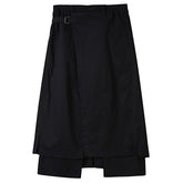 High Elastic Waist Black Irregular Bandage Wide Leg Pants New Loose Fit Trousers Women Fashion Spring Autumn voguable