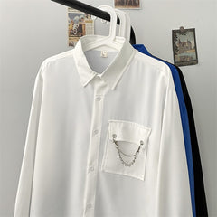 Sun Proof Shirts Men Long Sleeve Unisex Clothes Streetwear American Korean Fashion Camisas De Hombre Baggy Minimalist Handsome voguable