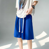 Summer Thin Ice Silk Mens Casual Shorts Solid Color Baggy Beach Sports Shorts Male Trend Y2k Streetwear Short Trousers voguable