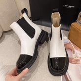 Lady Boots Winter Shoes For Women Boots-Women Luxury Designer Flat Heel Round Toe Clogs Platform Chelsea Fashion Med Rubbe voguable