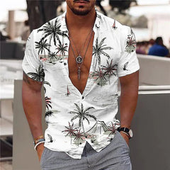 Voguable 2022 Coconut Tree Shirts For Men 3d Printed Men's Hawaiian Shirt Beach 5xl Short Sleeve Fashion Tops Tee Shirt Men Blouse Camisa voguable
