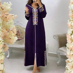 Jellaba Dress Women hijab Embroidery Floral Kaftan Dubai Hooded Summer Fashion Elegant Long Dresses Robe Femme Moroccan voguable
