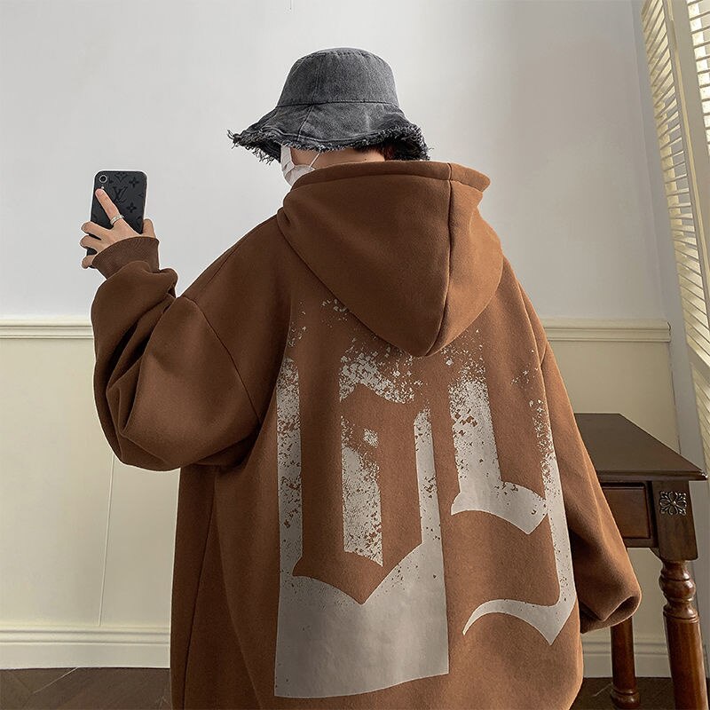 Streetwear Y2K Men Hoodies Letter Printed Oversized Casual Hooded Sweatshirts Autumn Winter Male Fashion Unisex Pullovers voguable