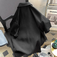 S-3XL Shirts Men Zip Up Clothes Minimalist Camisas Pure Korean Fashion Streetwear Handsome Hipster Gentle Designer Summer Chic voguable