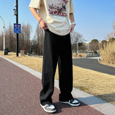 Voguable Fashion Long Oversized Pants Men Streetwear Clothing Solid Cotton Straight Trousers Khaki White Green White Casual Pants Man voguable