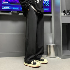 New Men Wide Leg Pants Spring Korean Style Suit Trousers For Male Straight Solid Color Fashion Basic Unisex 5XL Pant voguable