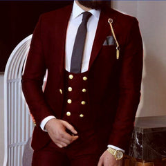 Voguable 2022 Costume Homme Italian Business Slim Fit 3 Pieces Royal Blue Men's Suits Groom Prom Tuxedos Groomsmen Blazer for Wedding voguable