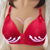 Voguable Sexy Plus Size Push Up Bra Front Closure Solid Color Brassiere Wire Free Bralette Seamless Bras For Women Hot Sale voguable