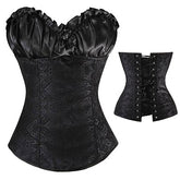 Plus Size Sexy Bustier Corset Top Gothic Lace Up Overbust Corselet Steampunk Body Shapewear Women Slimming Corset Satin Bone 6XL voguable
