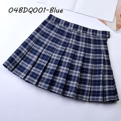 Summer Plaid Pleated Women Mini Skirts Harajuku Female Empire Casual Japanese Kawaii Cute Skirts Student Uniform Sailor Skirt voguable
