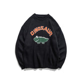 Voguable Dinosaur Lovely Sweater Men Winter Pullover Men's Sweaters Oversized Boy Student Sweater Black Khaki voguable