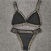 Women Bikini Set Reversible Swimwear Beachwear Sexy Low Waist Handmade Knit Swimsuit Female Bathing Suit Swimming Suit voguable