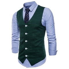 Voguable Casual Cotton Linen Mens Suit Vest Slim Fit Single Breasted Sleeveless Waistcoat Male White Yellow Green Orange Light Blue M-4XL voguable