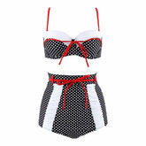 Retro Vintage bikini set Plus Size swimwear sexy push up bathing suit high waisted swimsuit for women beach wear voguable