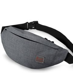 Voguable New Men Casual Waist Pack Bag Brand Canvas Shoulder Fanny Packs Women Belt Bag Pouch For Money Phone Black Bum Hip Bag voguable