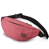 Voguable New Men Casual Waist Pack Bag Brand Canvas Shoulder Fanny Packs Women Belt Bag Pouch For Money Phone Black Bum Hip Bag voguable