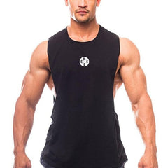 Muscleguys Mens Casual Loose Fitness Tank Tops For Male Summer Open side Sleeveless Active Muscle Shirts Vest Undershirts voguable
