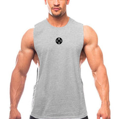 Muscleguys Mens Casual Loose Fitness Tank Tops For Male Summer Open side Sleeveless Active Muscle Shirts Vest Undershirts voguable