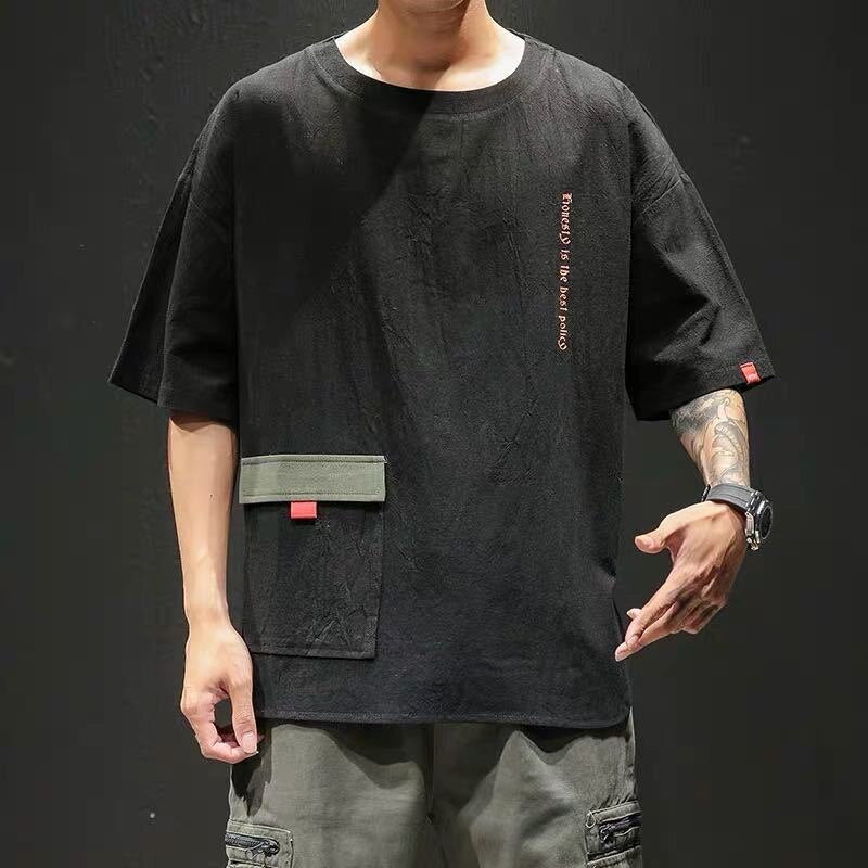 Voguable 9XL 8XL 7XL 6XL 5XL Plus Size Summer Short Men Sleeved T-Shirt Men'S Loose Hip hop Young Tide Men'S Student Shirt Sleeve voguable