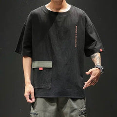 Voguable 9XL 8XL 7XL 6XL 5XL Plus Size Summer Short Men Sleeved T-Shirt Men'S Loose Hip hop Young Tide Men'S Student Shirt Sleeve voguable