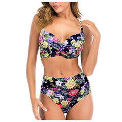 Swimwear Women vintage Padded Push-up Bra Tankini high waist Bikini Set sexy Swimsuit Bathing Suit Beachwear Bathing suit women voguable