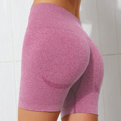 Monster Fitness Elastic Cycling Seamless Yoga Shorts Running Shorts Women Gym Short Slim Fit Shorts Fitness Workout Activewear voguable