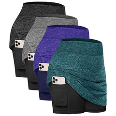 NEW Women's Active Athletic Skorts Skirt with Pocket UV Protection for Running Tennis Golf Workout Fitness Running Yoga Short voguable