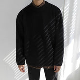 Voguable /men's wear sweater autumn and winter loose all-match Korean style vintage oversize kintted sweater round collar pullover voguable