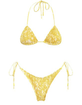 Sexy Triangle Push Up Bikini Set Brazilian String Thong Swimwear Ruched Bandage Bikinis Women Two Piece Swimsuit Micro Biquini voguable