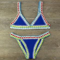 Voguable Crochet Swimsuit Bikinis Women's Swimming Suit Sexy Bandage Brazilian Bikini 2022 Swimwear Women Bathing Suit Biquini 120 voguable