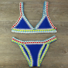Voguable Crochet Swimsuit Bikinis Women's Swimming Suit Sexy Bandage Brazilian Bikini 2022 Swimwear Women Bathing Suit Biquini 120 voguable