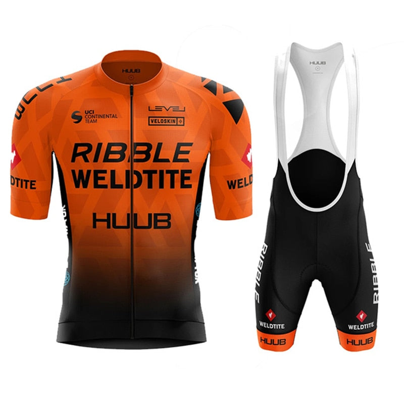 HUUB cycling Jersey suit Team Ribble Weldtite Bike Jersey Set Summer Men clothing Short Sleeve Shirts Mtb Maillot Ropa Ciclismo voguable
