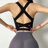 Cloud Hide Sexy Women Sports Bra Fitness Underwear Camis Push Up Yoga Crop Top Bras Solid Athletic Vest Gym Shirt Sportswear voguable