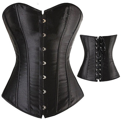 Plus Size Bustier Corsets Gothic Lace Up Binders and Shapers Overbust Body Shapewear Women Sexy Slimming Waist Trainer Boned 6XL voguable