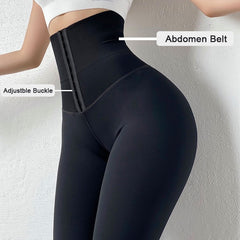 Voguable Twinso Slimming Tummy Trimmer High Waist Trainer Sports Leggings Trousers Women Fitness Tights Belly Control Panties Shapewear voguable