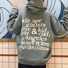Voguable  Kanye West Pullover Fleece Hoodies Kendall Jenner Print Sweatshirt Stranger Things Foaming Printing Hoodies Streetwear Men voguable