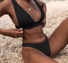 2021 New Sexy Solid Bikini Swimsuit Women Bikinis Set Push Up Brazilian Swimwear Female Summer Beach Wear Swimming Bathing Suits voguable