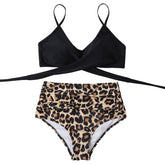 Swimsuit Women High Waisted Bikini 2021 Woman Criss Cross Bikini Set Leopard Print Beachwear Bathing Suit Push Up Swimwear Women voguable