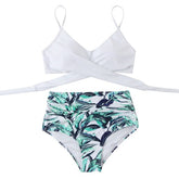 Swimsuit Women High Waisted Bikini 2021 Woman Criss Cross Bikini Set Leopard Print Beachwear Bathing Suit Push Up Swimwear Women voguable