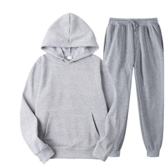 Voguable Spring New Men Casual Sets Brand Men Solid Hoodie + Pants Two-Pieces Casual Tracksuit Sportswear Hoodies Set Suit Male voguable