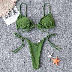 Voguable Sexy Micro Bikini 2021 Women Swimsuit Bandage Bikini Set Swimwear Female Halter Top Brazilian Bathing Suit Bather Biquini voguable