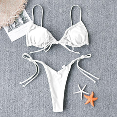 Voguable Sexy Micro Bikini 2021 Women Swimsuit Bandage Bikini Set Swimwear Female Halter Top Brazilian Bathing Suit Bather Biquini voguable