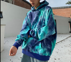 Zongke 2021 Harajuku Tie Dye Hoodie Men Clothing Men's Hoodies Hip Hop Male Sweatshirt Tie Dye Japanese Streetwear M-2XL voguable