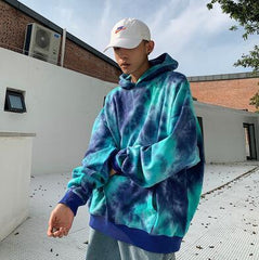 Zongke 2021 Harajuku Tie Dye Hoodie Men Clothing Men's Hoodies Hip Hop Male Sweatshirt Tie Dye Japanese Streetwear M-2XL voguable