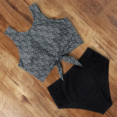 High Waist Bikini Leopard Swimsuit Women Bikini 2021 Floral Swimsuit Print High Neck Bikini Push Up Swimwear Snake Bathing Suit voguable